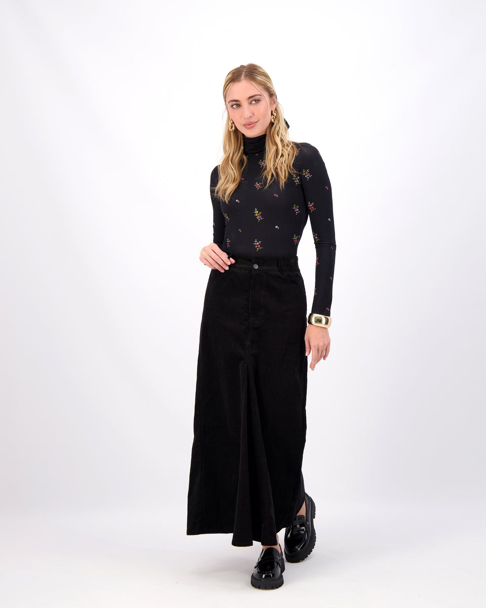 FINAL SALE* Corduroy Skirt in Black – POPPY NEW YORK