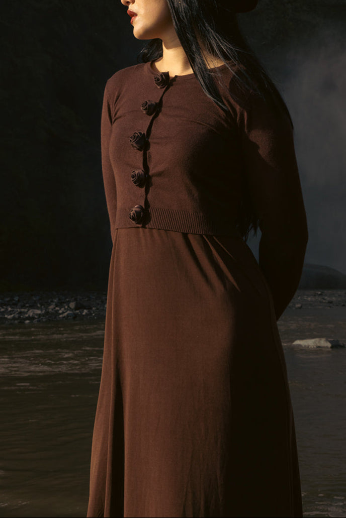 Rosette Set in Brown