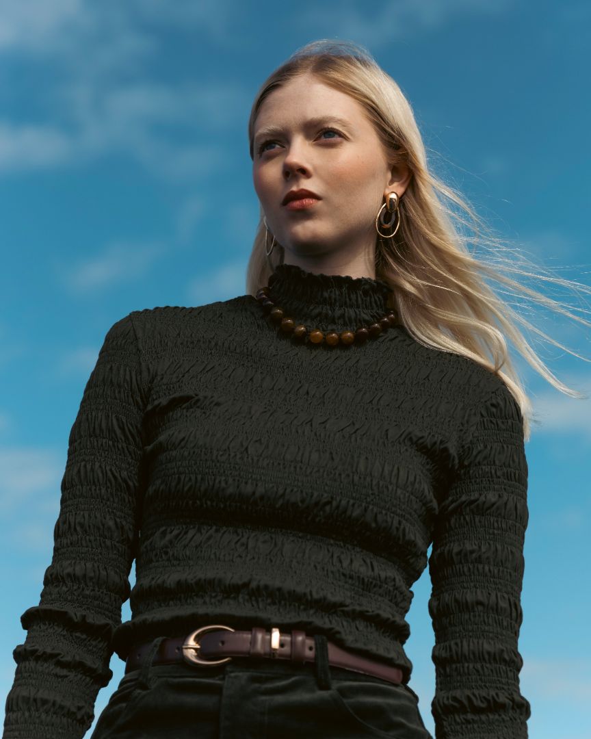 Ruched Top in Green