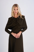 Load image into Gallery viewer, Cape Dress in Brown
