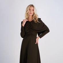 Load image into Gallery viewer, Cape Dress in Brown
