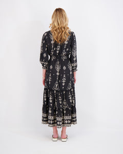 *FINAL SALE* Elastic-Waist Dress in B&W