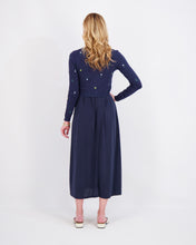 Load image into Gallery viewer, *FINAL SALE* Embroidered Cardigan and Dress Set in Navy
