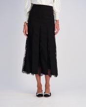 Load image into Gallery viewer, Lace Pleated Midi Skirt
