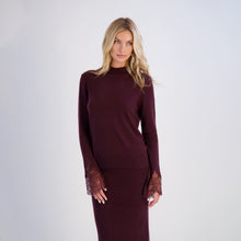 Load image into Gallery viewer, **PRE ORDER** Lace Knit Set in Burgundy

