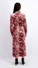 Load image into Gallery viewer, Velvet Side Knot Dress in Pink Floral
