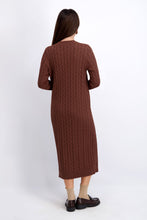 Load image into Gallery viewer, Cable Knit Dress in Brown
