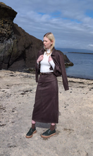 Load image into Gallery viewer, Suede Brown  Skirt
