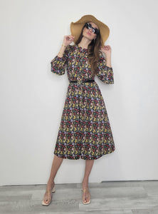 **FINAL SALE** Floral Cotton Button Down Dress Multi